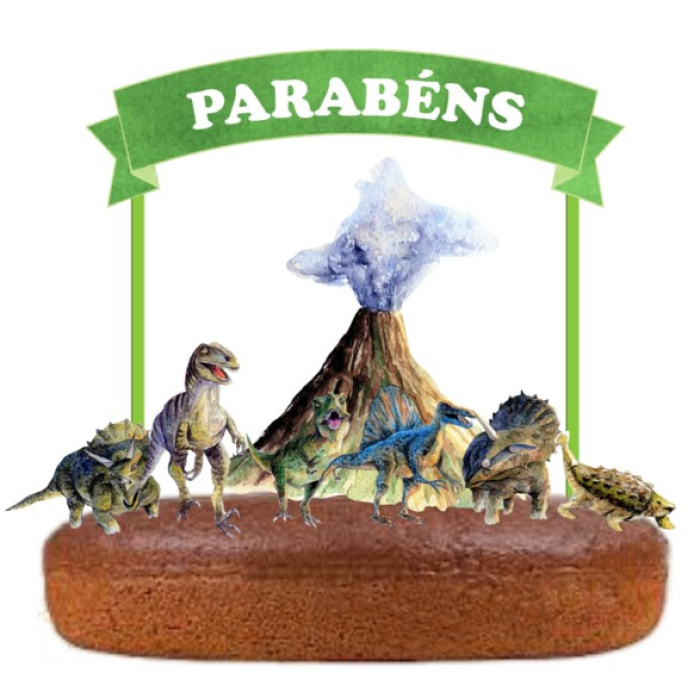 Topo de Bolo Dinossauros - Image 1