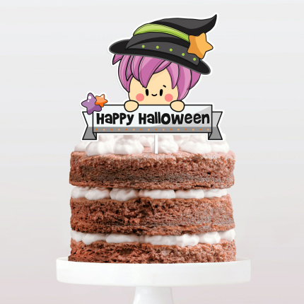 Topo de Bolo Halloween - Bruxa