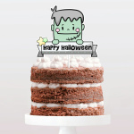 Topo de Bolo Halloween - Frankenstein