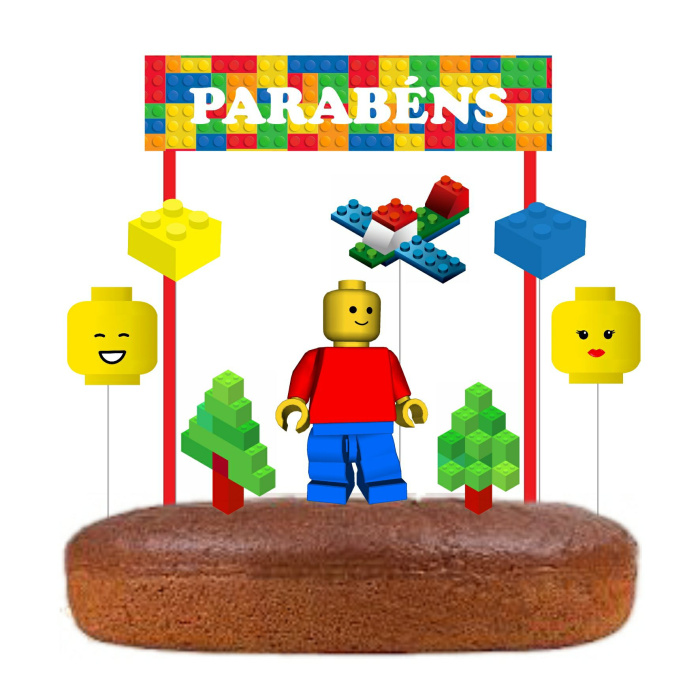 Topo de Bolo Lego - Image 1