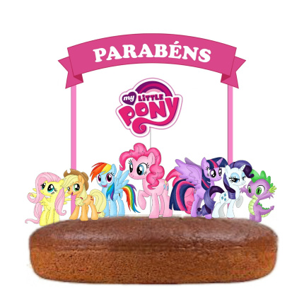 Topo de Bolo My Little Pony