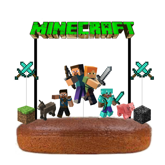 Topo de Bolo Minecraft - Image 1