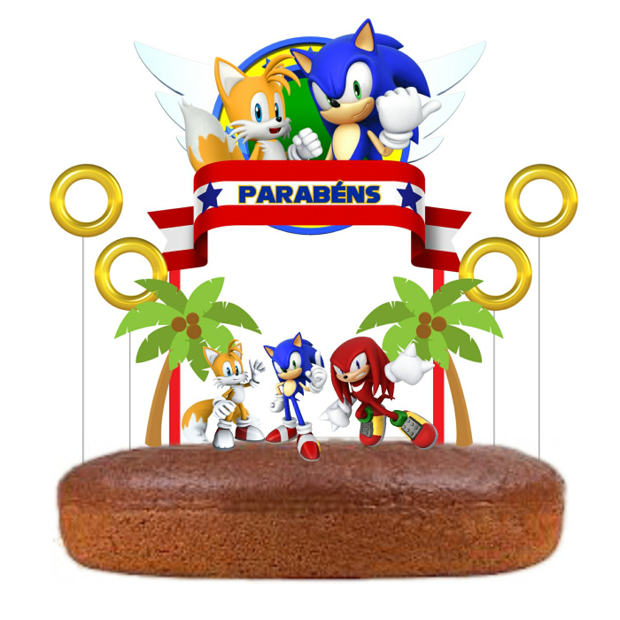 Topo de Bolo Sonic - Image 1
