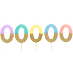Vela Cores Pastel e Glitter Nº 0 - Image 2