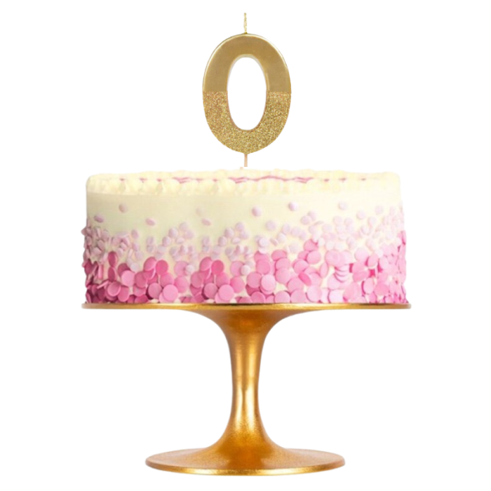 Vela Ouro e Glitter Nº 0 - Image 1