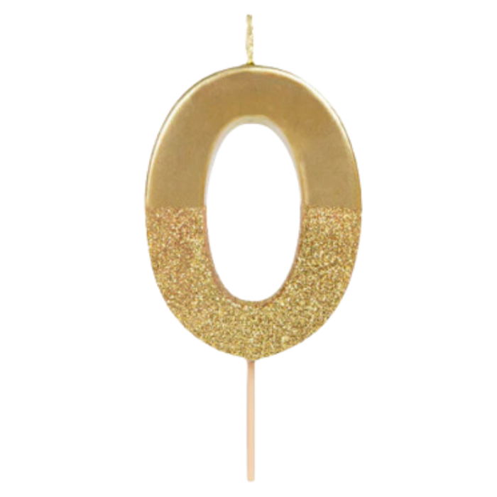 Vela Ouro e Glitter Nº 0 - Image 5