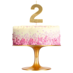 Vela Ouro e Glitter Nº 2