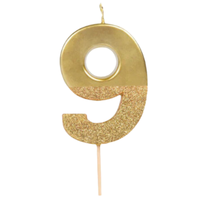 Vela Ouro e Glitter Nº 9 - Image 5