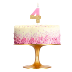 Vela Rosa e Ouro Glitter Nº 1 - Image 11