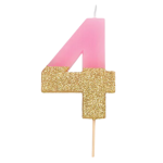 Vela Rosa e Ouro Glitter Nº 1 - Image 20
