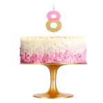 Vela Rosa e Ouro Glitter Nº 1 - Image 7
