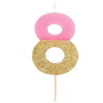 Vela Rosa e Ouro Glitter Nº 1 - Image 16