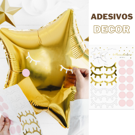 Kit Autocolantes Olhinhos e Bochechas Rosadas