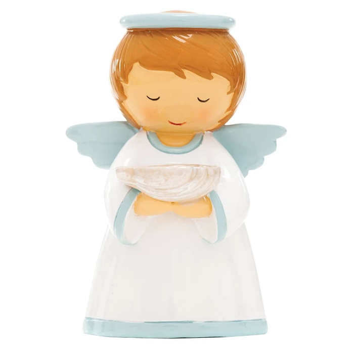 Boneco Batismo - Anjo Azul c/ Concha - Image 1