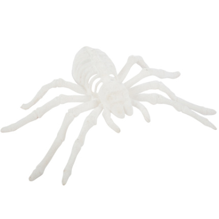 Aranha de Veludo Branco 12,5 x 20,5 cm Halloween