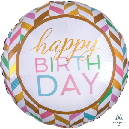 Balão Happy Birthday (Parabéns) Jumbo - 71cm