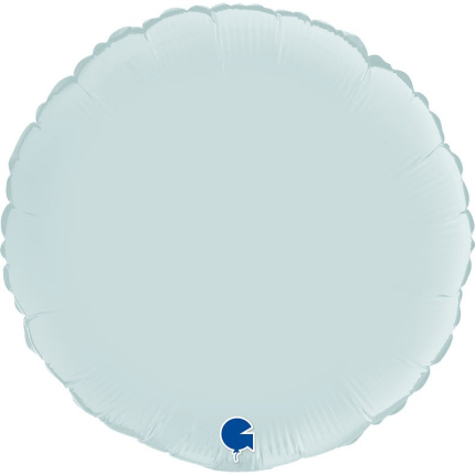 Balão Redondo Acetinado Azul Pastel - 46cm