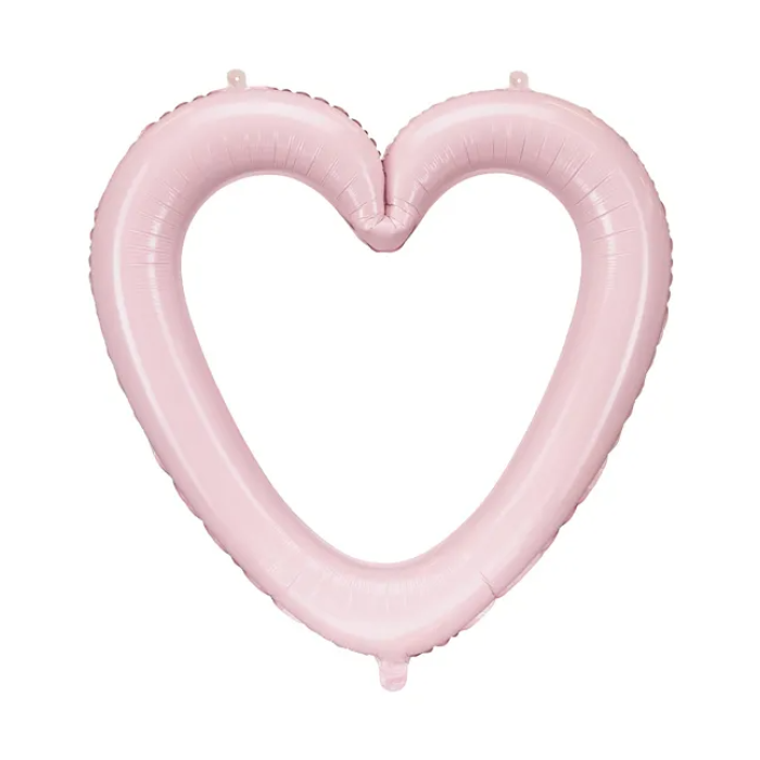 Balão Coraçao Rosa Claro Photoboot - 86cm - Image 1