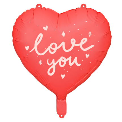 Balão Coração Vermelho "Love You" - 35cm