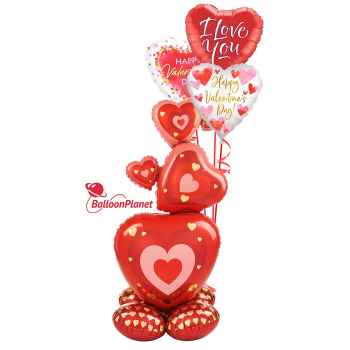Balão Gigante Corações Vermelhos AirLoonz - 139cm - Image 4