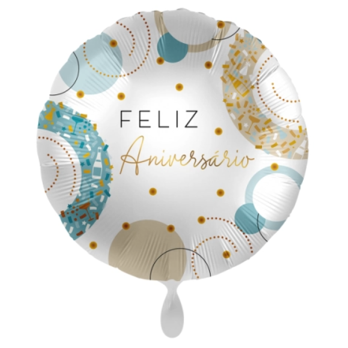 Balão "Feliz Aniversário" - 43cm - Image 1