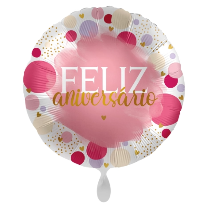 Balão "Feliz Aniversário" - 43cm - Image 1