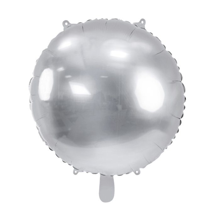 Balão Redondo Prata Metalizado – 45cm - Image 5
