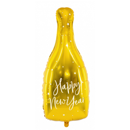 Balão Garrafa Ouro Happy New Year - 82cm