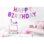Banner Balões Happy Birthday Rosa - 13 Letras - Image 2