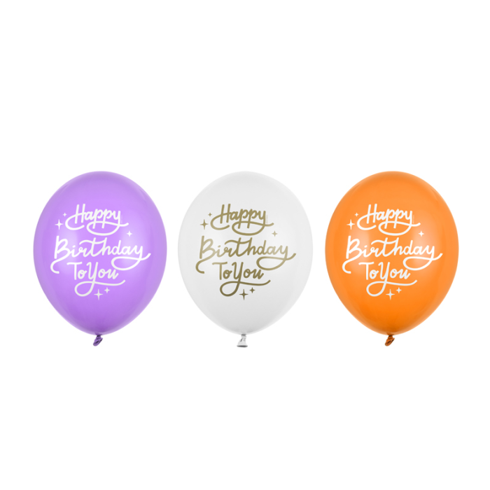 Balão Látex Coloridos "Happy Birthday To You" - 30cm - Image 1