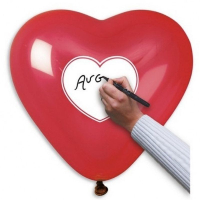 Balão Latex Coração Vermelho Personalizável - 44cm - Image 1