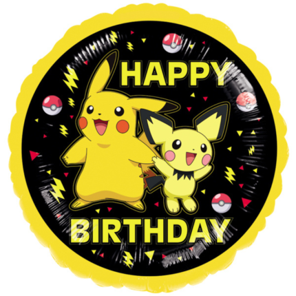 Balão Pokemon Happy Birthday - 43cm