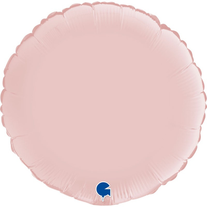Balão Redondo Acetinado Rosa Pastel - 46cm - Image 1