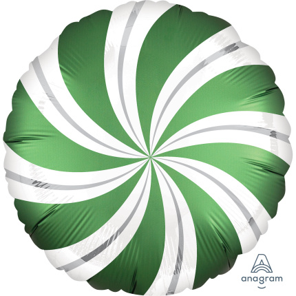 Balão Rebuçado Espiral Verde - 45cm