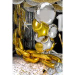 Balão Redondo Prata Metalizado – 45cm - Image 2