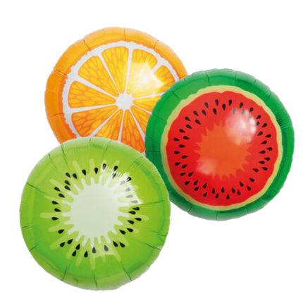 Conjunto 3 Balões Frutas Tropicais - 45cm