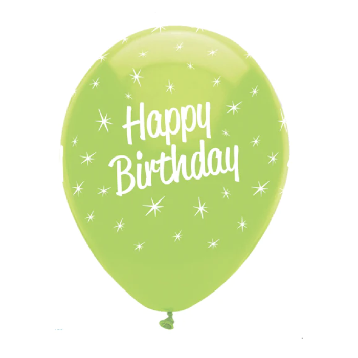 Balão Látex Coloridos "Happy Birthday" 30cm - Pack.6 - Image 2