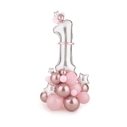 Kit Balões Primeiro Aniversário Rosa