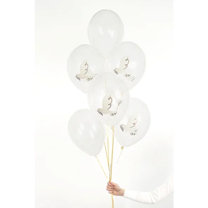 Balões Latex Pombas Batizado - Image 1