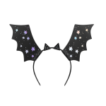Tiara Holográfica Asas de Morcego Halloween - Pack.4