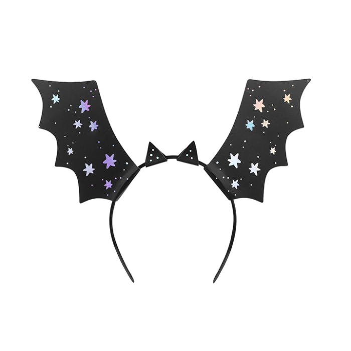 Tiara Holográfica Asas de Morcego Halloween - Pack.4 - Image 1