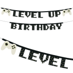 Gaming Banner LEVEL UP Happy Birthday 2.5mts