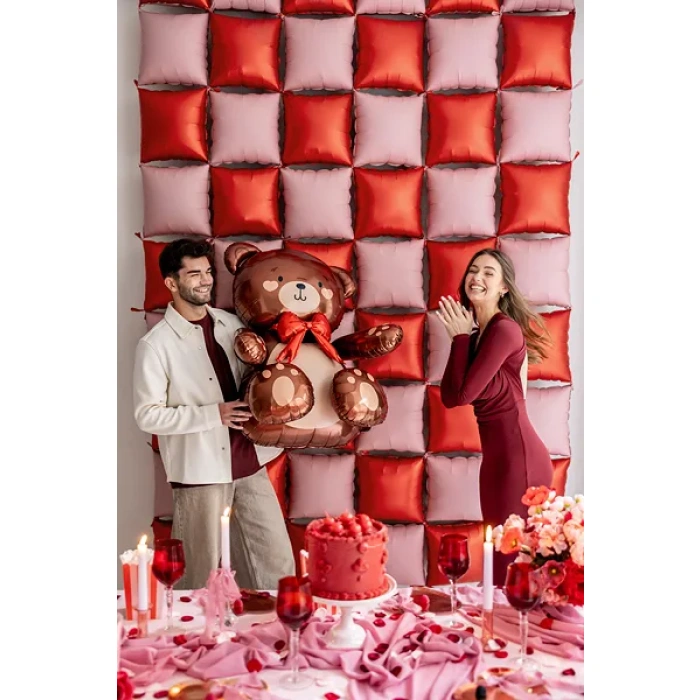 Balão Ar Urso Sentado Coração Namorados - 88cm - Image 3