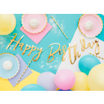 Banner Happy Birthday Dourado - Image 2