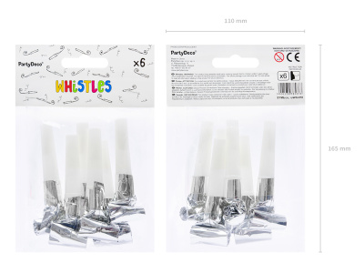 Línguas da Sogra Metálicas Prateadas - Pack.6 - Image 3