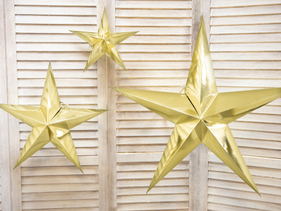 Estrela 5 bicos Ouro - 45cm - Image 2
