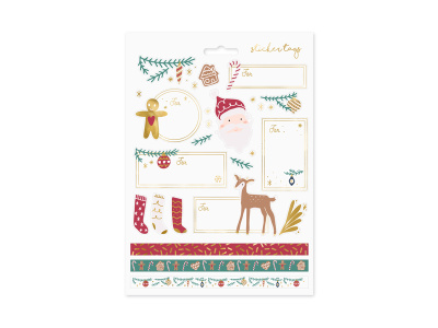 Etiquetas Adesivas Natal Santa Mix - pack.30 - Image 2