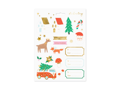 Etiquetas Autocolantes de Natal - Pack.20