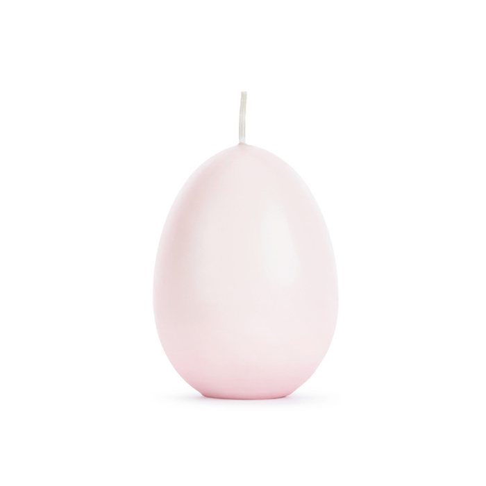 Vela Forma Ovo Páscoa em Rosa Pastel 10cm - Image 1
