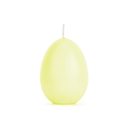 Vela Forma Ovo Páscoa em Amarelo Pastel 10cm